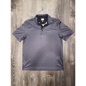Greg Norman Play Dry Polo Shirt Mens Large Striped Golf Performance Shark Logo